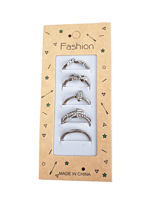 JUEGO DE 5 ANILLOS DE BRONCE